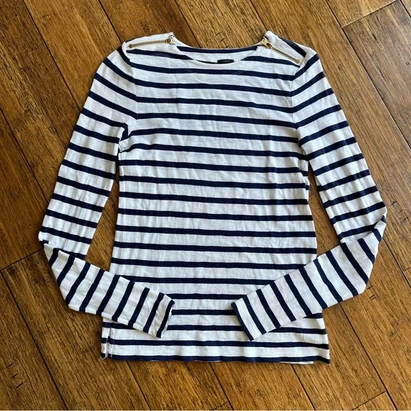 J crew long sleeve striped tee size XS - Picture 1 of 4